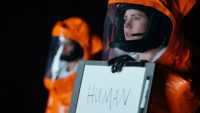 In Arrival (2016), Amy Adams Tries Her Best To Convince The Aliens She Is Not The Imposter
