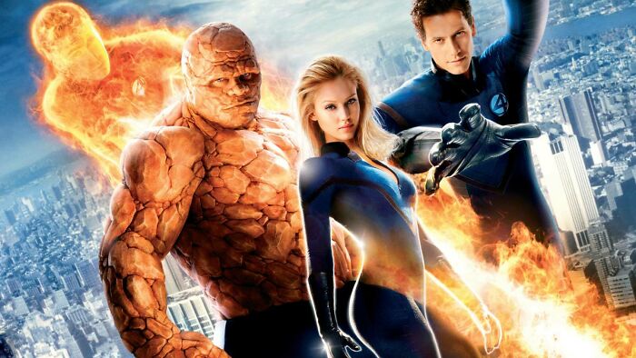 In Fantastic Four (2005) The Characters Represent The Four Elements: Fire, Earth, Invisibility, And Stretching