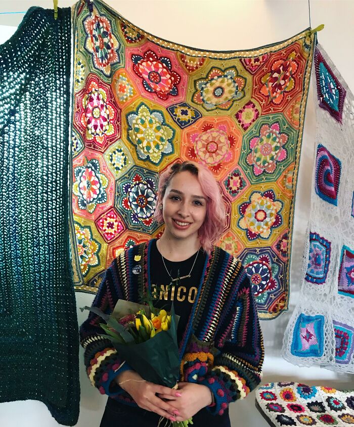My Persian Tiles Blanket Won First Place In A Crochet Blanket Competition!