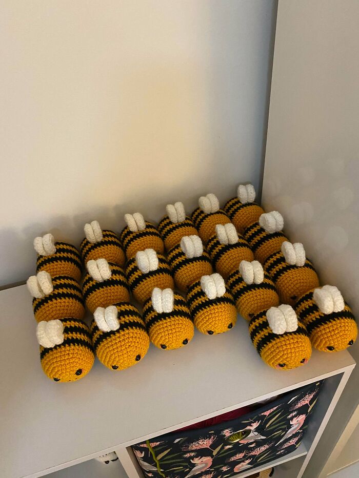 I Made 20 Bees For An Order - A Company That Makes Honey. I’d Be Okay If I Never Make Another Bee Again