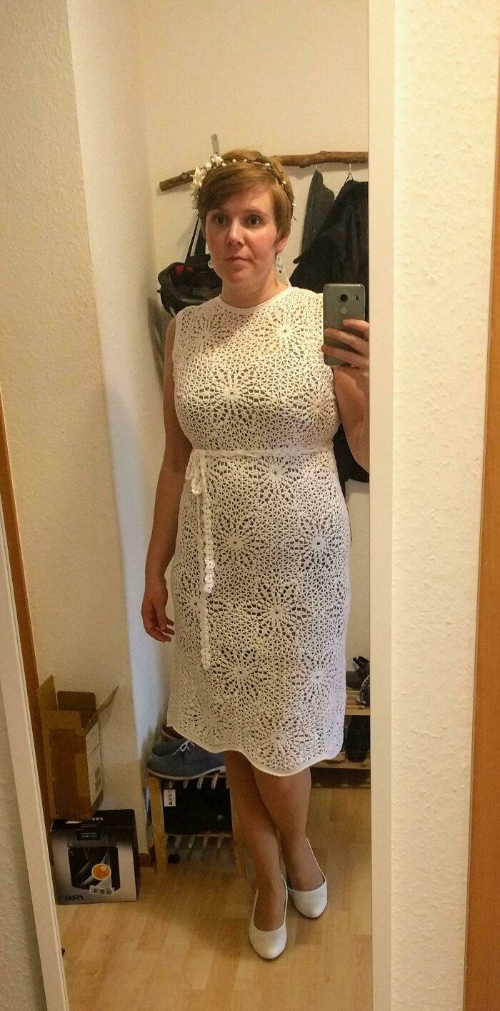 A Pic Of My Self Crocheted Wedding Dress