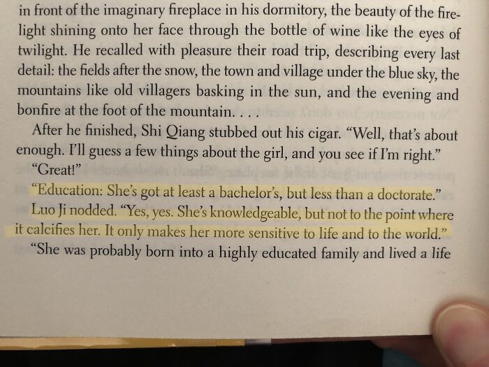 A Man Describing His Dream Woman [“The Dark Forest”, Cixin Liu]