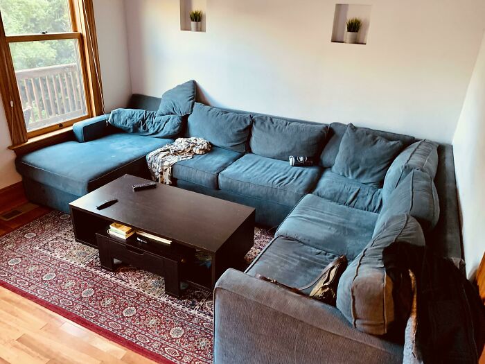 My Friend Just Bought A House And Didn’t Think His Sectional Would Fit In The New Living Room