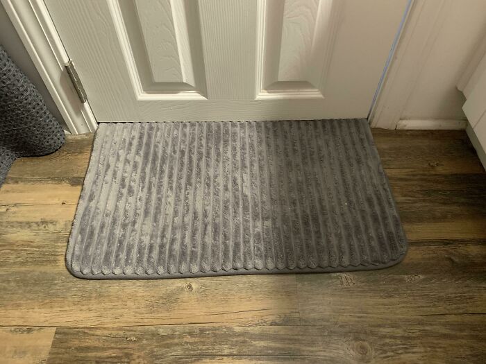My Shower Mat Blocking All Of The Cold Air