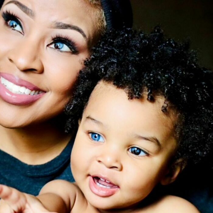 Mother And Her 1 Year-Old Son Have Very Uncommon Heterochromia Leaving Them With Beautiful And Mesmerizing Swirled Blue And Black Eyes