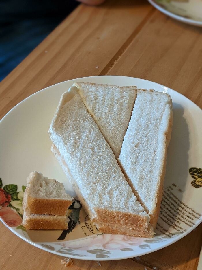 Cuando no te importa cómo está cortado tu sándwich