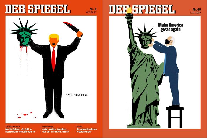 Portadas de "Der Spiegel" 2017 y 2020