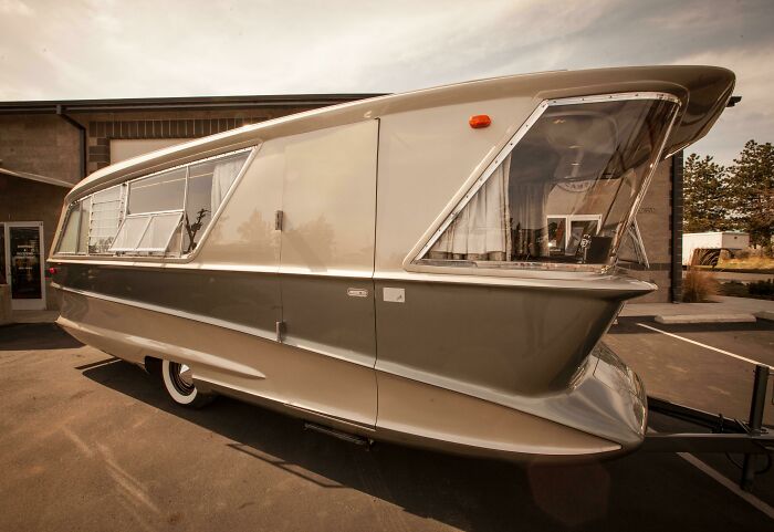 The 1961 Holiday House Geographic Travel Trailer