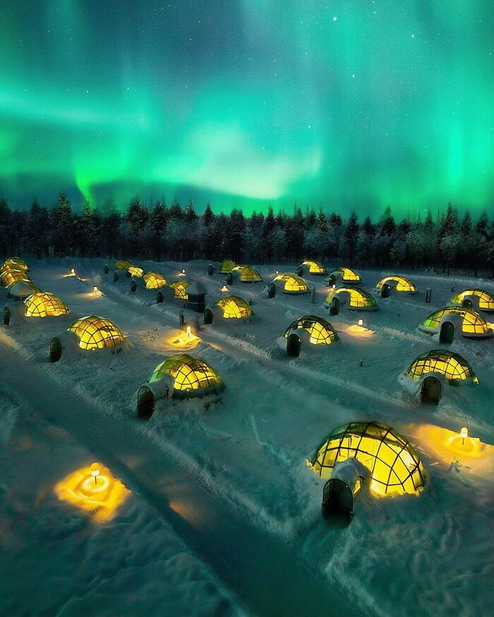 Hoteles iglú en Laponia, Finlandia
