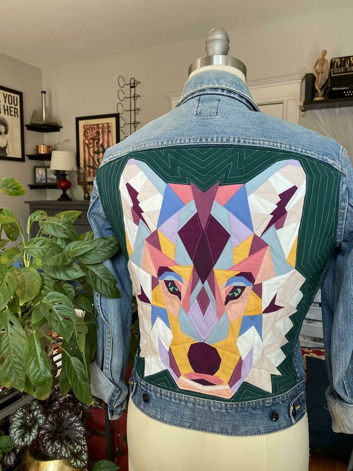 It’s Denim Jacket Season Here In New England So I Found A Way To Display My Quilting On The Go!