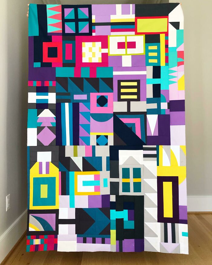 My First Large Improv Quilt. This Will Be Hung With On A Wall