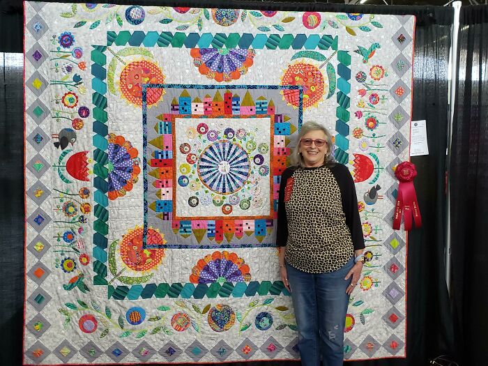 Wonderland Village In Bloom - I Won Second Place In The Masters Division At The Dallas Quilt Show!