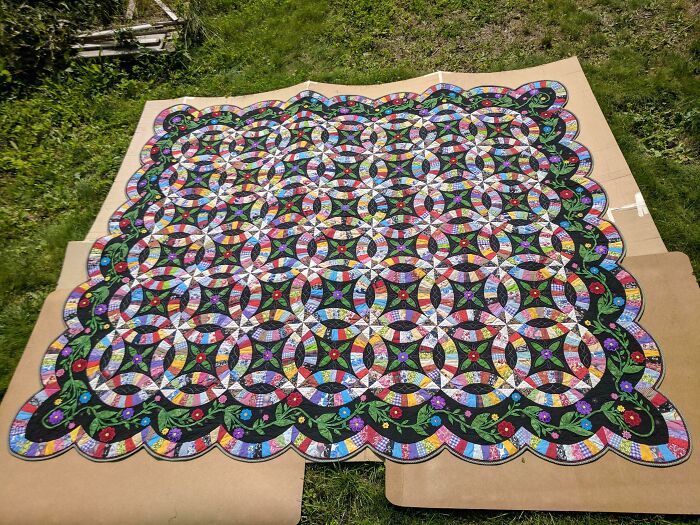 This Is A Picture Of One Of The Quilts My Mum Made For My Sister. Took About 6 Months
