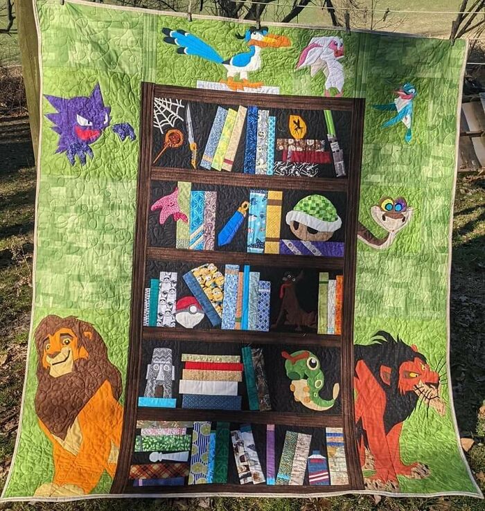 I Am In Love With My Finished Bookcase Quilt!!! All Blocks Were Foundation Paper Pieced