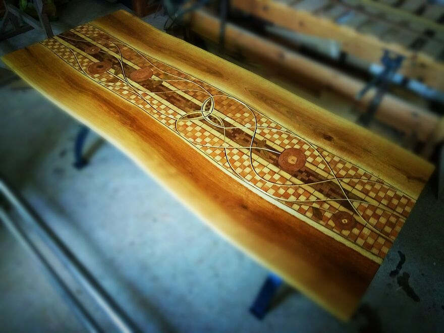 We Made Unique Handmade Tables With Over 1000 Pieces Of Wood And 160 Hours Of Manual Labor