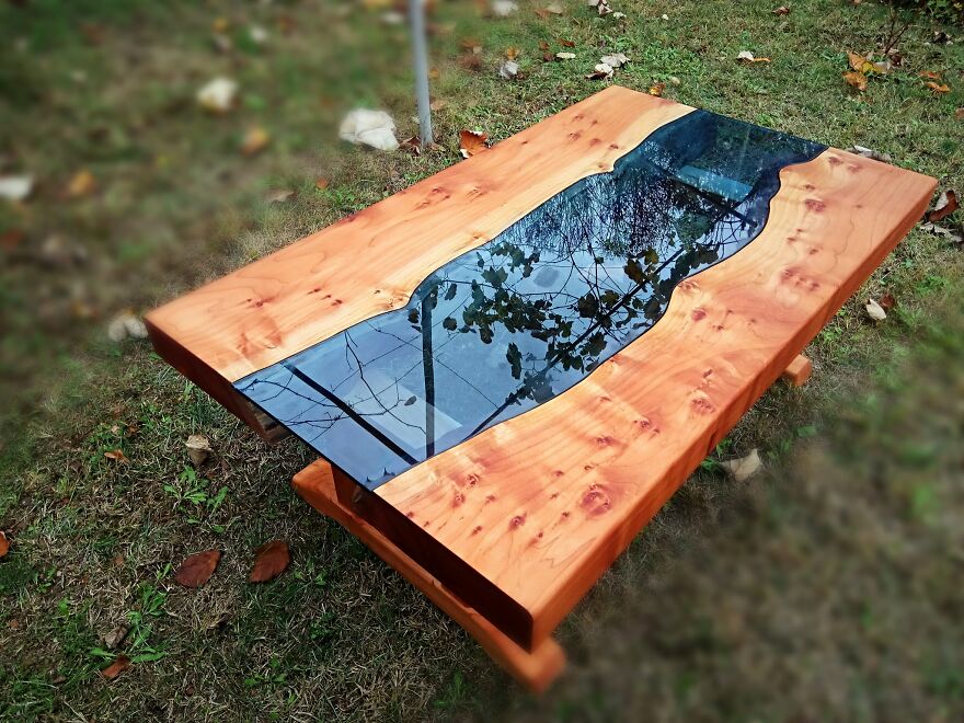 We Made Unique Handmade Tables With Over 1000 Pieces Of Wood And 160 Hours Of Manual Labor