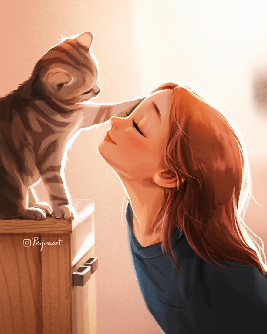 Artist Proves In His Illustrations That The Presence Of Animals Makes Everything Adorable (28 Pics)