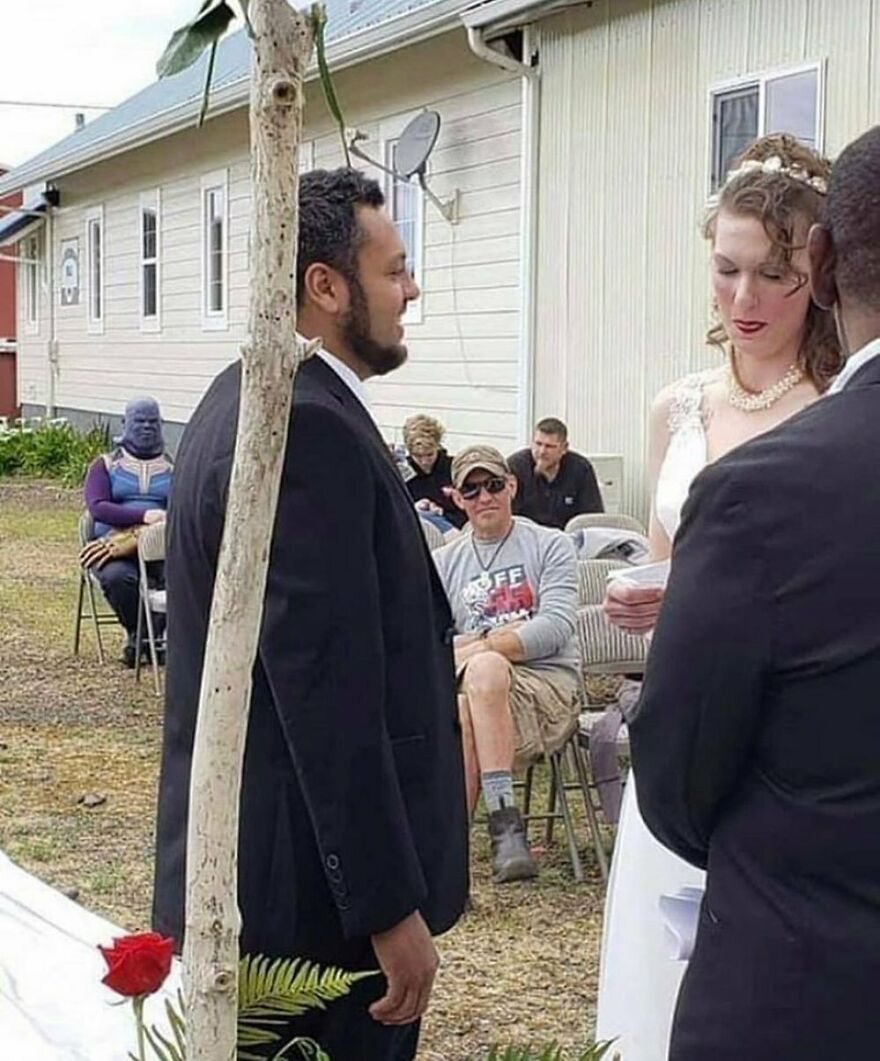 My followers watching me say my vows to the love of my life