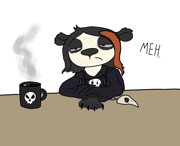 Me This Morning Lol, Bored Goth Panda Xd