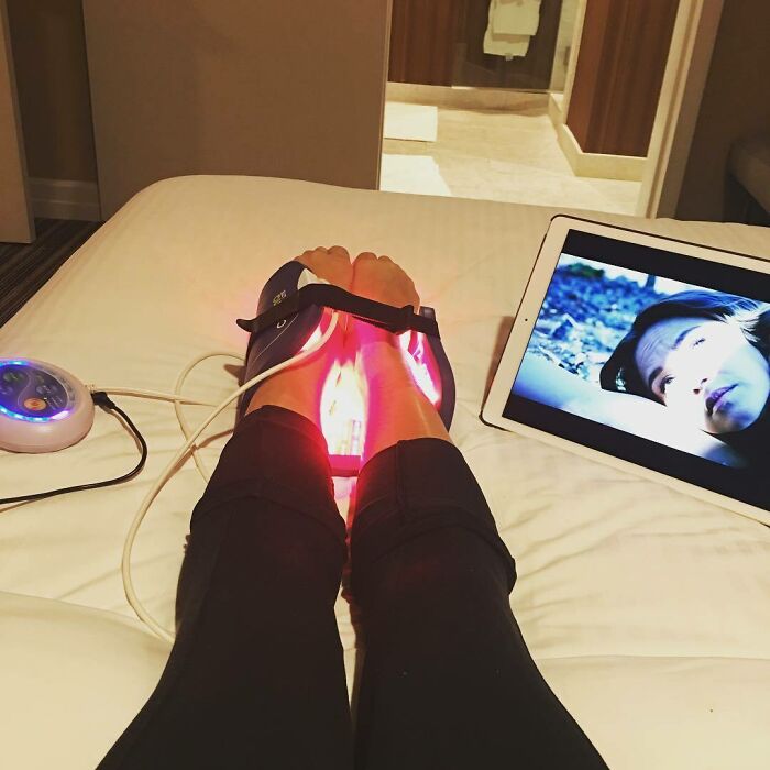 Relaxing & Recovering. Grateful To Have Access To Such Incredible Technology To Help Heal Aches And Pains