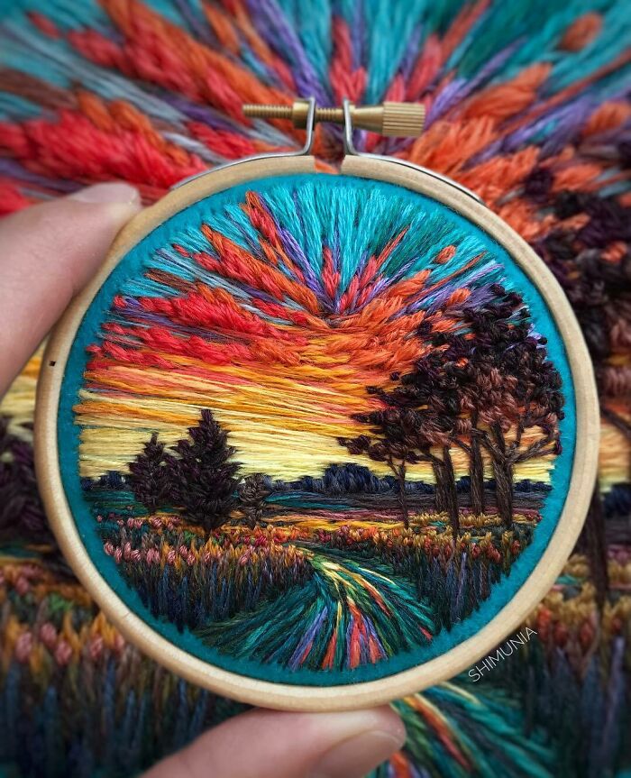 280K Folks On Instagram Can't Get Enough Of These Colorful Embroideries By Artist Vera Shimunia, And Here Are 30 Of The Best Ones (New Pics)
