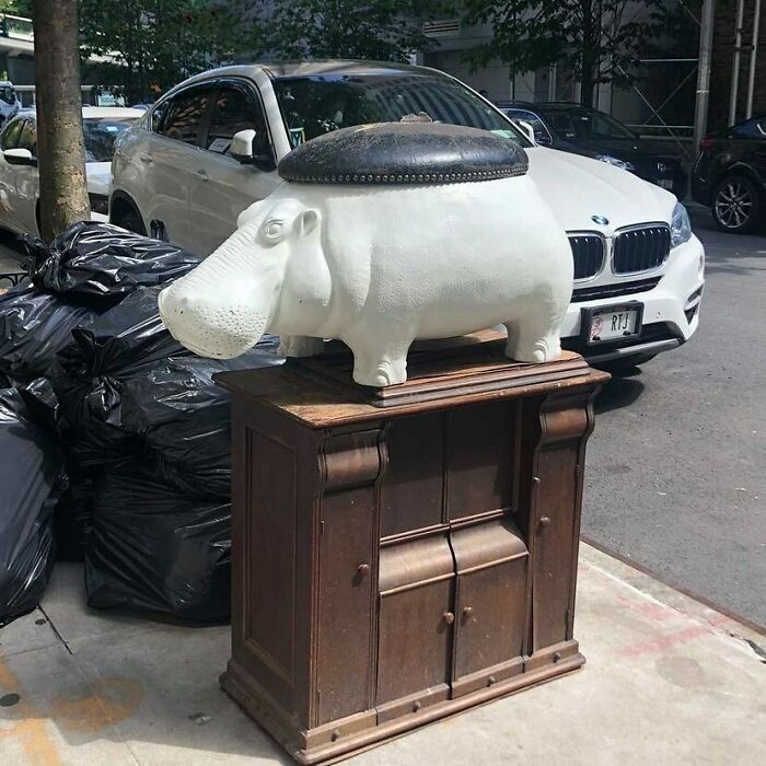 Your Living Has Been Missing A Hippo Stool... Just A Fyi. On W 93rd Between Columbus And Amsterdam