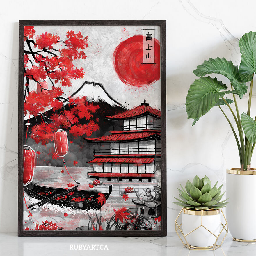 10 Japanese Illustration For An Asian Zen Home Decor