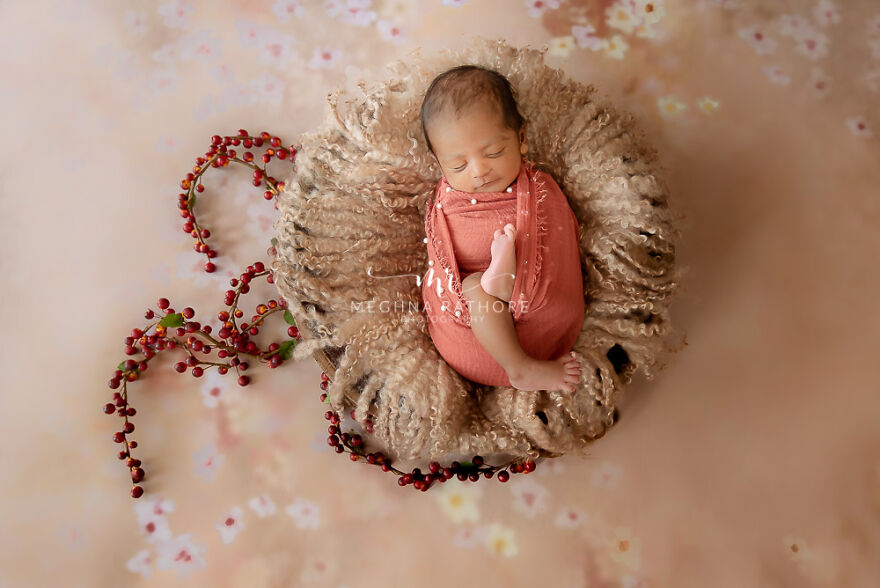 Professional Newborn Photo Shoot Of 26 Days Old Baby Boy