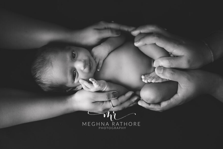 Professional Newborn Photo Shoot Of 26 Days Old Baby Boy