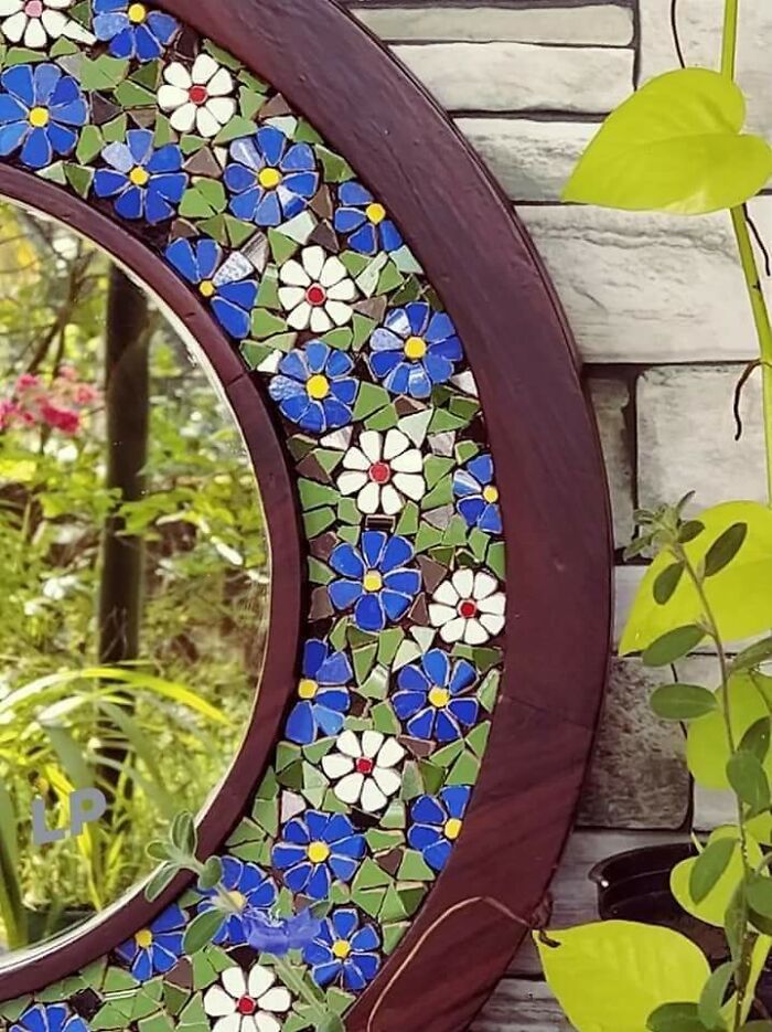 Floral Themed Mosaic Mirrors By Little Stone Mosaics Floral Themed Mosaic Mirrors By Little Stone Mosaics
