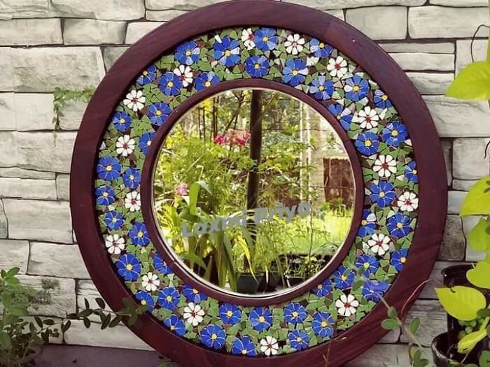 Floral Themed Mosaic Mirrors By Little Stone Mosaics Floral Themed Mosaic Mirrors By Little Stone Mosaics