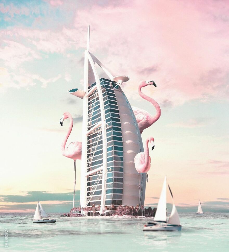 French Digital Artist Uses Architectures And Monuments To Show A New Surreal World (55 Pics)