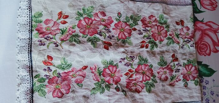 Embroidered My Dining Table Cloth