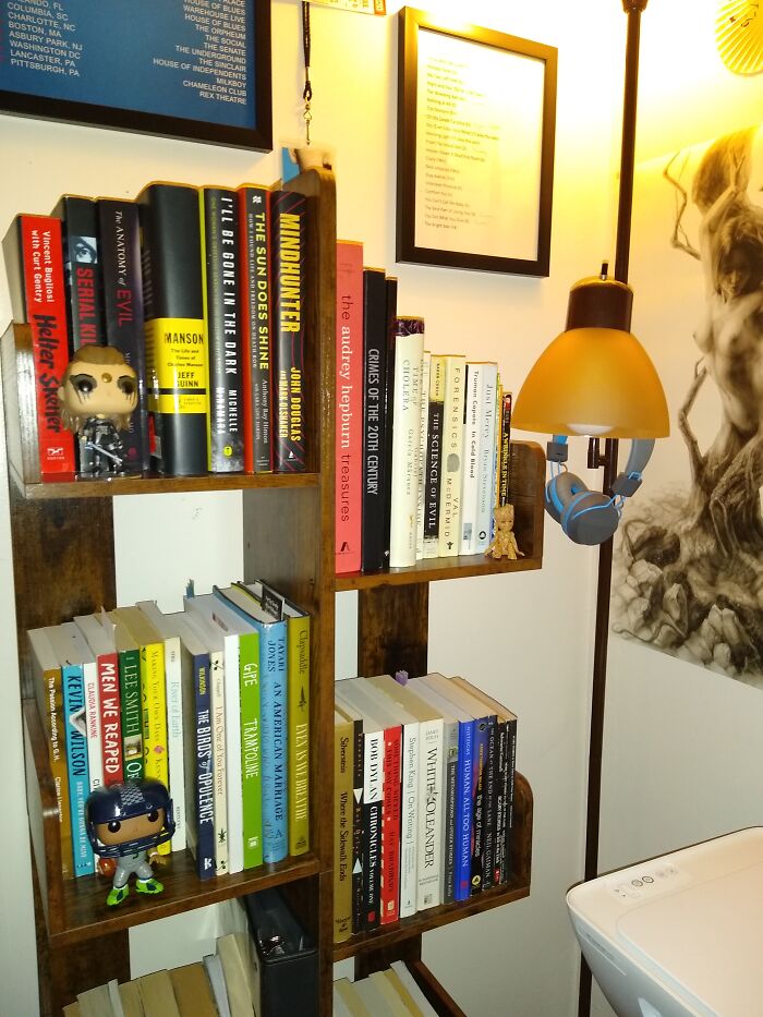 One Of Many, Many Shelves And Stacks Of Books Around The House.
