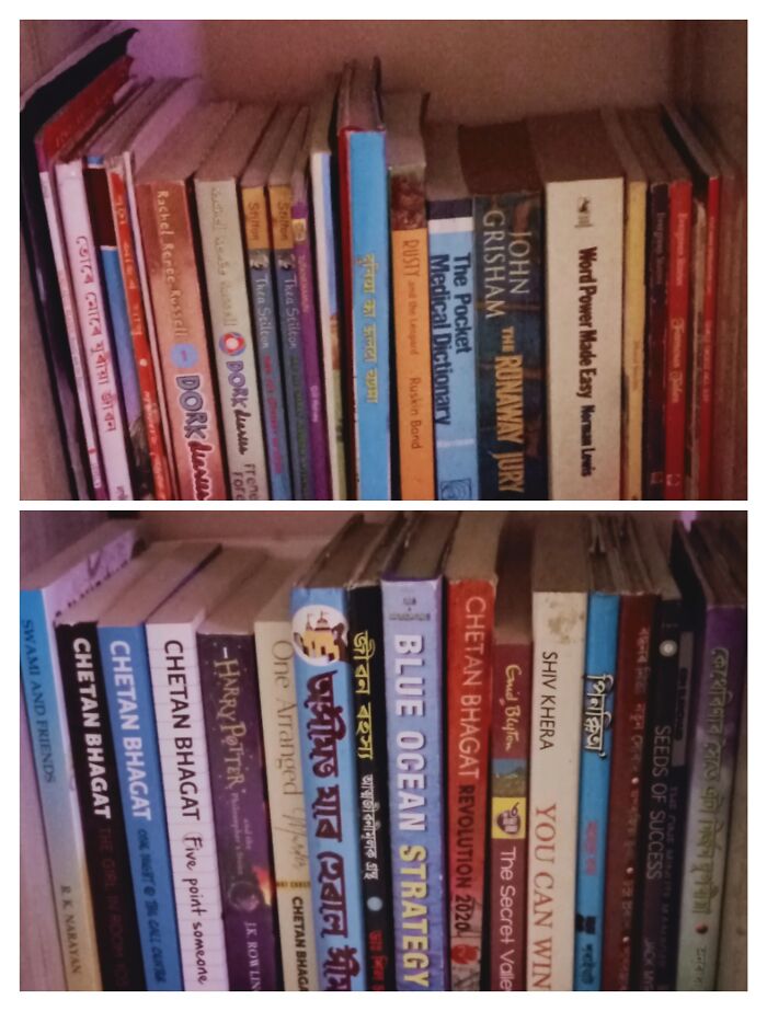 My Simple Bookshelf With A Lot Of Languages :) (Had More Books But Was Not Able To Take Photo)