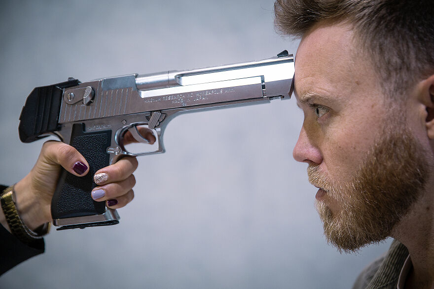 Artist Turns A Pistol Into A Functioning Temperature Gun.