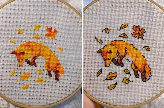 Everyone Loves A Good Before & After Backstitching, Right?