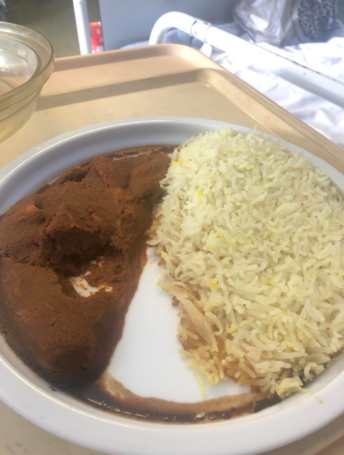This “Chicken Tikka” My Boyfriend Got Served In Hospital Today. We Are From Wales In Britain
