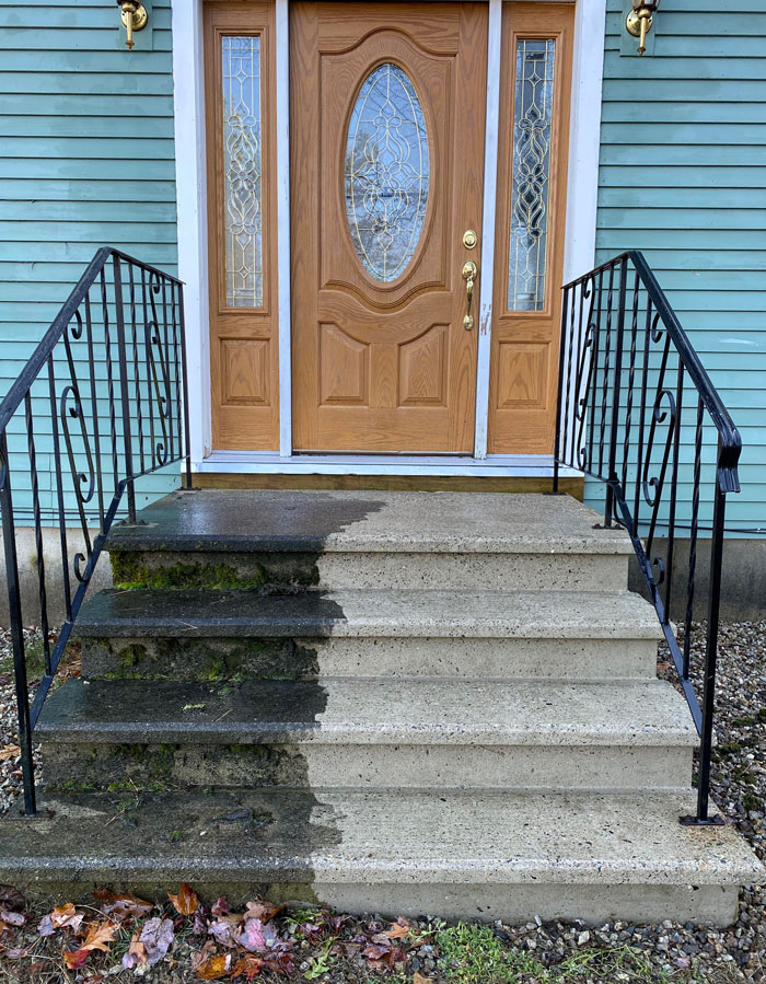 Boyfriend Finally Let Me Break Out The Power Washer On The Steps. They Were Nasty
