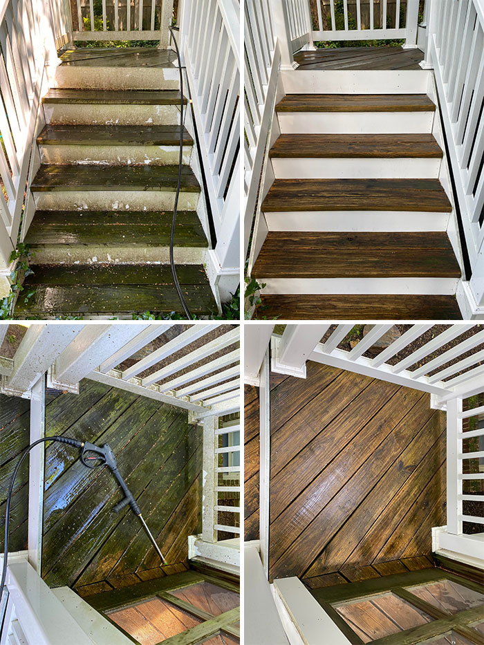 Outdoor Stairwell, Before And After