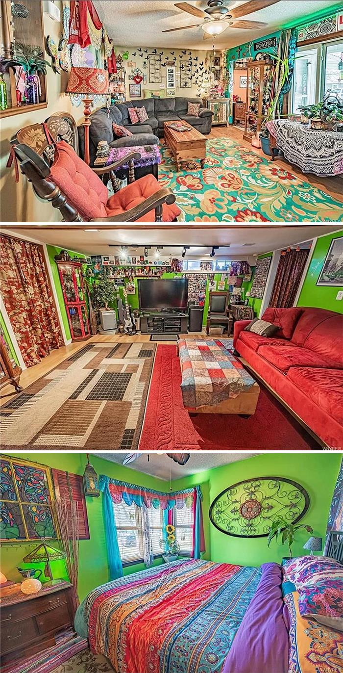 I've Never Seen A House With Practically Every Square Inch Of Wall Space "Decorated"! I Feel Anxious Looking At These Pictures!! **this Just Sold Across Town From Me!**