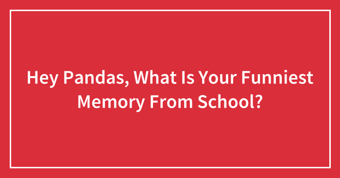 Hey Pandas, What Is Your Funniest Memory From School? (Closed)