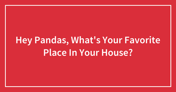 Hey Pandas, What’s Your Favorite Place In Your House? (Closed)