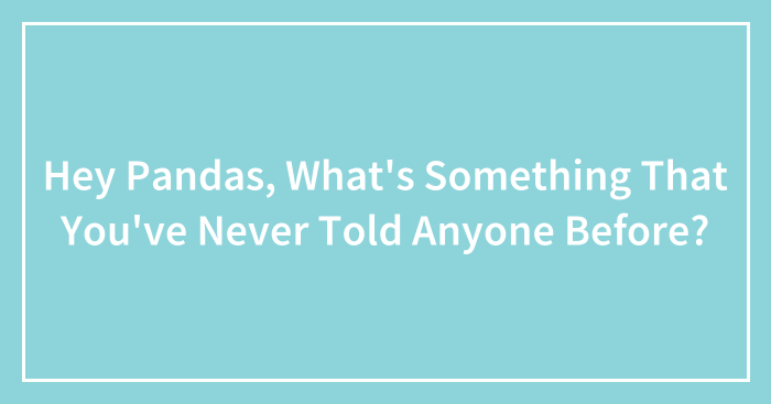 Hey Pandas, What’s Something That You’ve Never Told Anyone Before? (Closed)