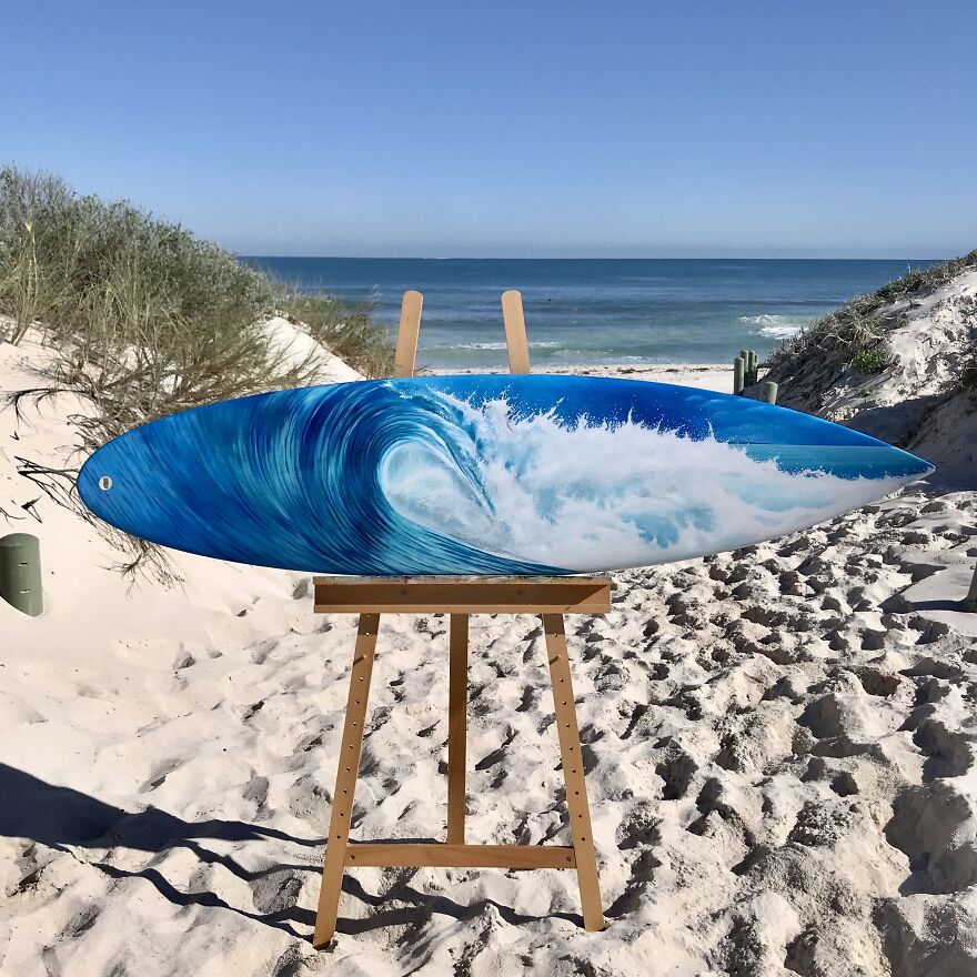 I Save Old Surfboards From Landfills And Give Them A Second Life As A Piece Of Art