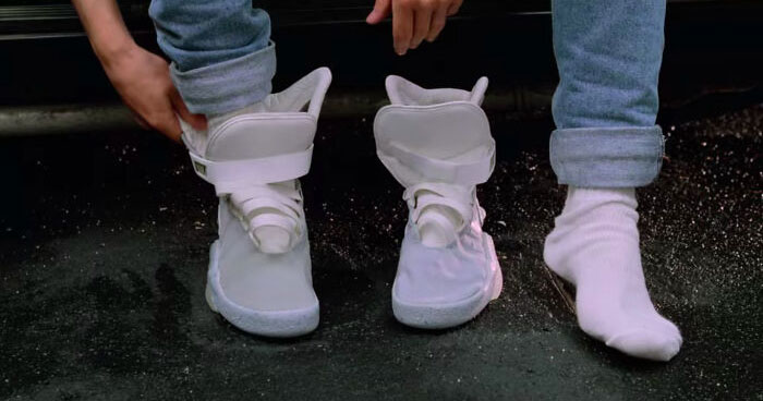 In Back To The Future Part II (1989), Marty Mcfly Puts His Bare Sock On Wet Concrete. This Is A Reference To The Fact He's A Goddamn Maniac