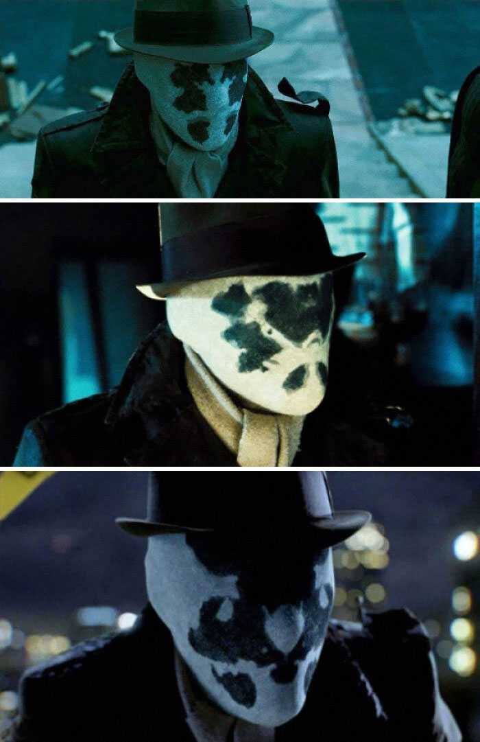 In Watchmen (2009), The Patterns On Rorschach's Mask Constantly Shift Around And Show Various Images Of My Parents Fighting