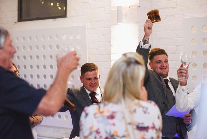 My Little Brother Raising A Toast At His Friends Wedding