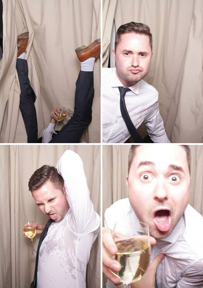 My Friend Had A Bit Of A Rough Start To His Wedding Photobooth Shoot