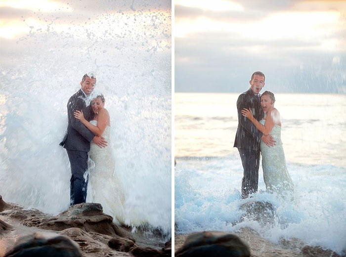 Wedding Crashed By Wave